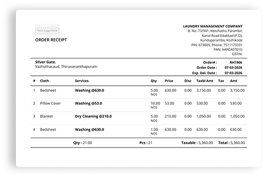 Tax Invoice Example